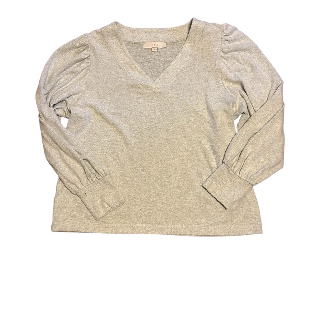 Loft V Neck Light Grey Sweater XL